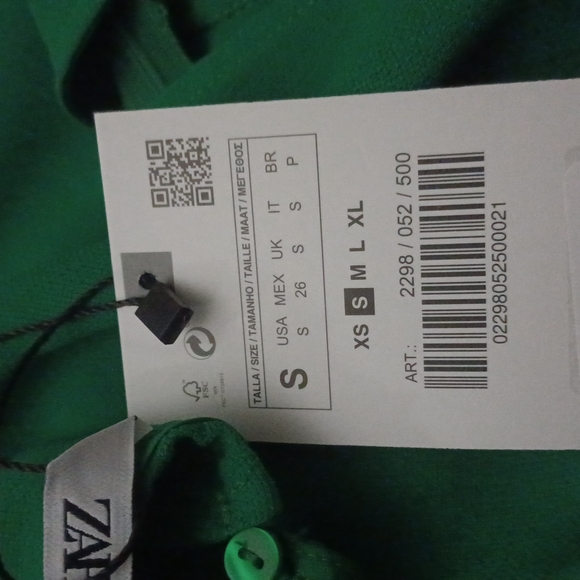 Zara green cutout midi dress size Small NEW - Picture 7 of 10